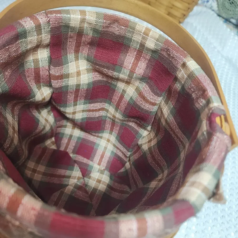 LONGABERGER EUC VINTAGE RETIRED EUC OCTOBER FIELDS BASKET LID LINER PROTECt  SET